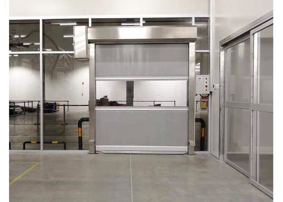 PVC Industrial High Speed Roller Shutter Door 6000mm 220V Automatic Open