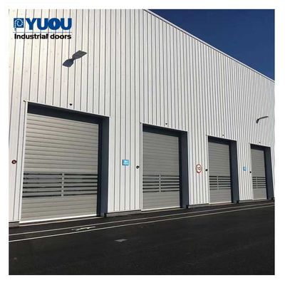 Security 8m Fire Resistant Roller Shutters Doors 2.0m/s Fast Opening Aluminum Spiral