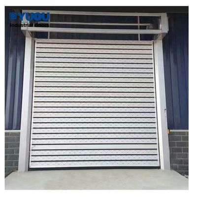 Security 8m Fire Resistant Roller Shutters Doors 2.0m/s Fast Opening Aluminum Spiral