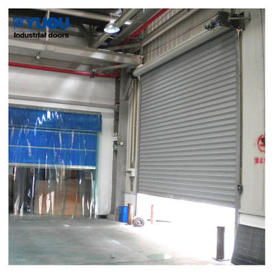 12m Remote Control Steel Roller Shutter Door 1.2mm Slat 	11 Level Wind Resistant