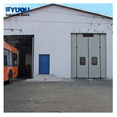 Fire Station Industrial Sliding Folding Doors 40mm Thickness Plexiglass Fireproof