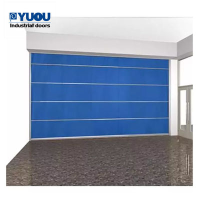 Folding Fire Rated Rolling Door Inorganic Fabric Double Curtain DC24V