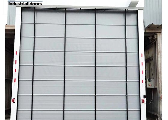 Fast Action High Speed Roller Shutter Door 7m Height PVC Stacking 24DB Soundproof