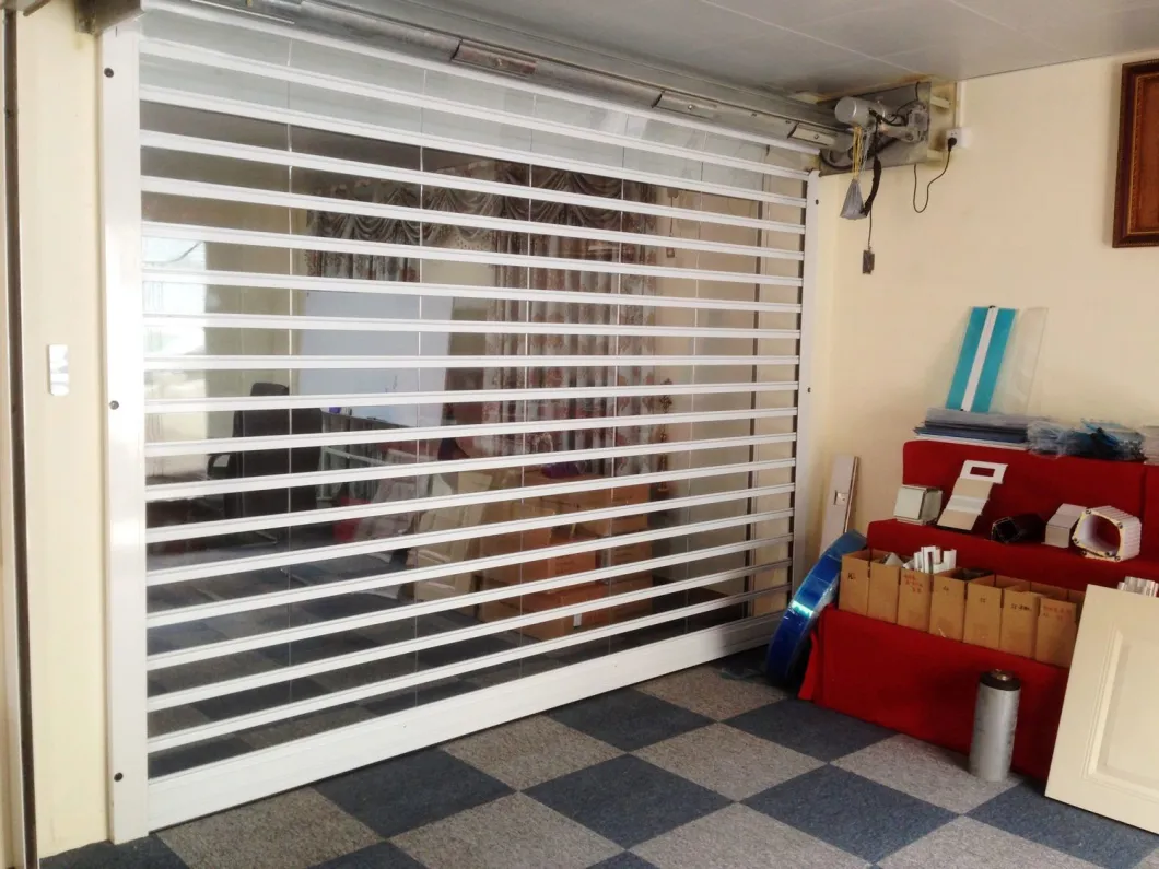 Transparente klare Polycarbonats-Rollen-Fensterläden, Geschäft Crystal Automatic Shutter Door, PC Rollen-Tür